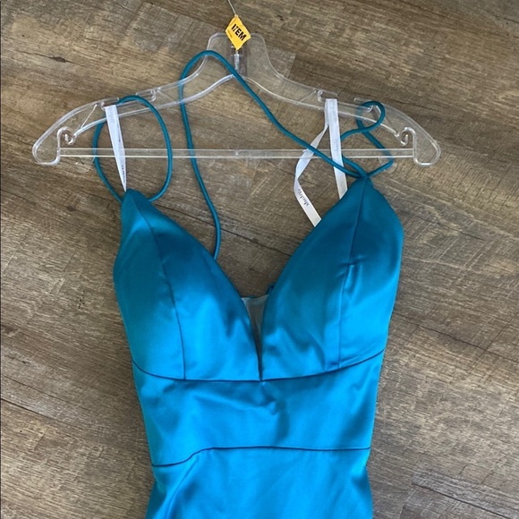 Studio 17 Teal Evening Formal Gown Size 4 - Picture 4 of 10